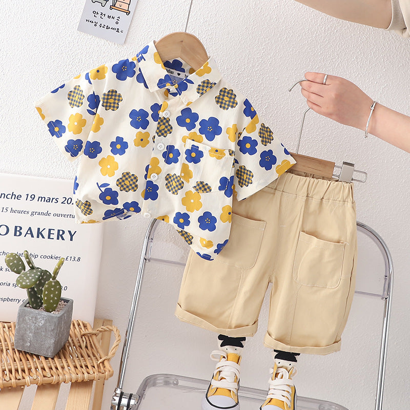 Wholesale Boys' Summer Split Cotton Two-piece Set